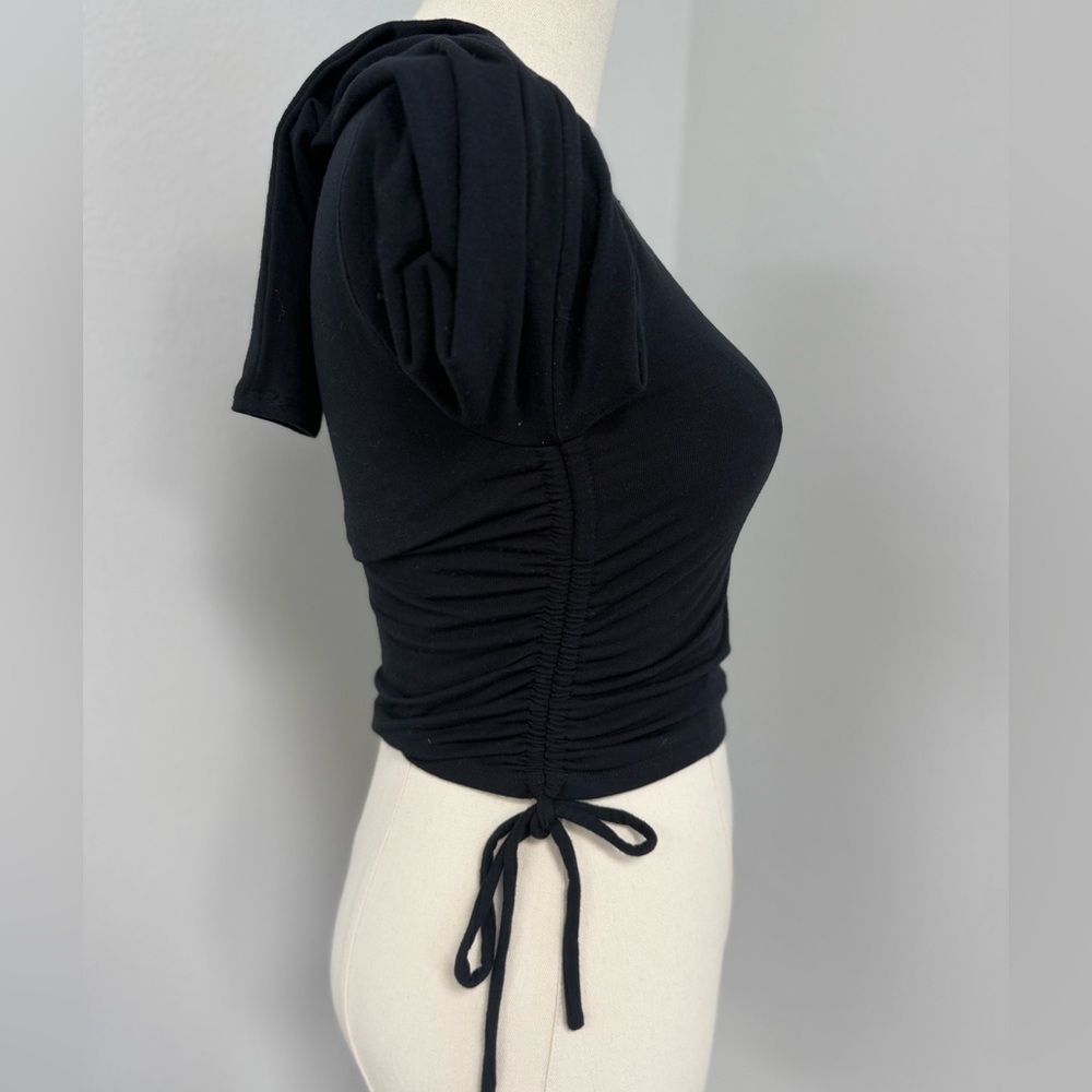 Y2K 2010 Abrcrombie & Fitch long sleeve black crop top XS - Picture 4 of 9